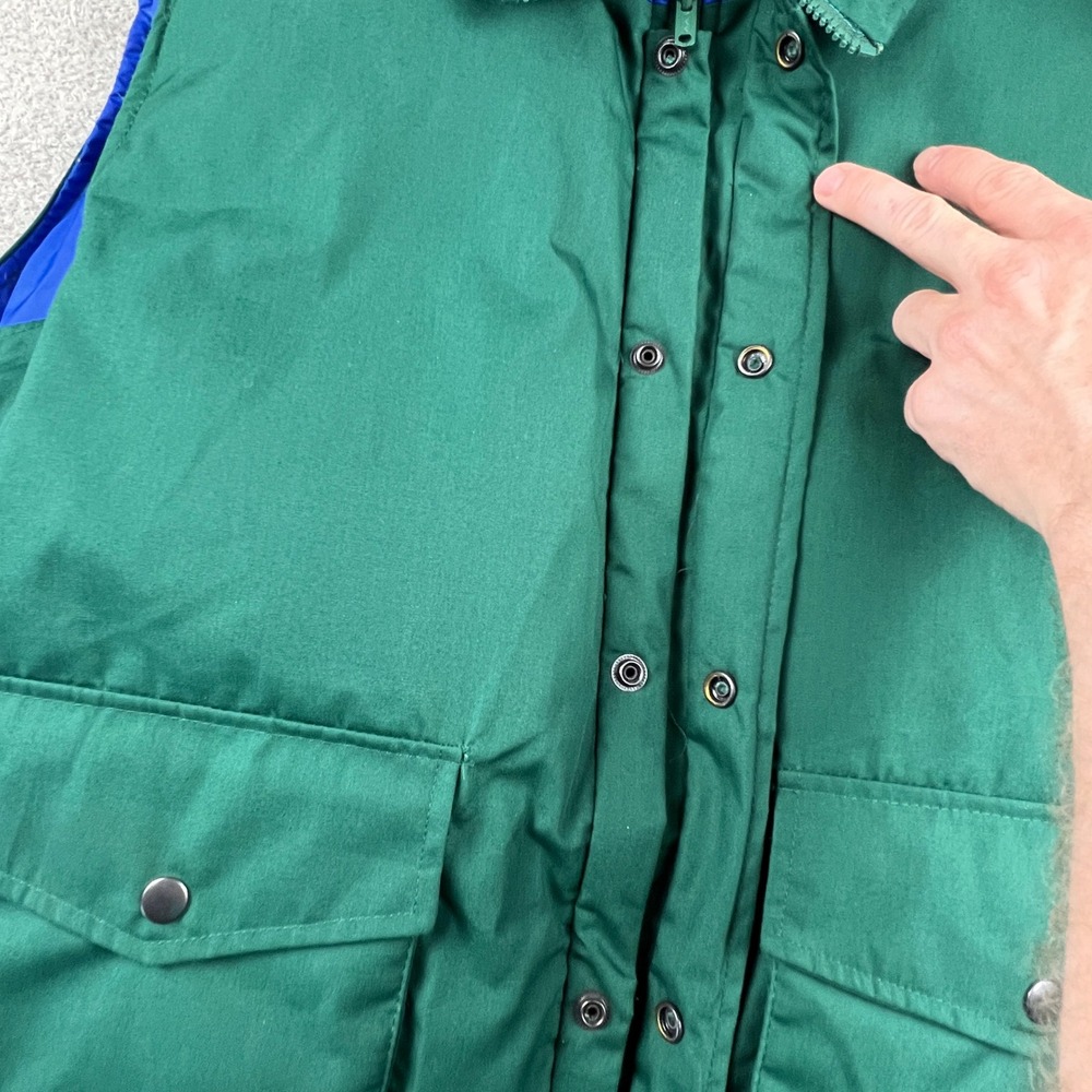 Outdoor Exchange Reversible Puffer Vest Mens XL Green Blue Down Gorpcore Hiking - Picture 15 of 16